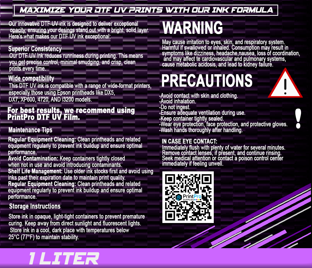 DTF ProGrade - UV Cleaner - 1 Liter