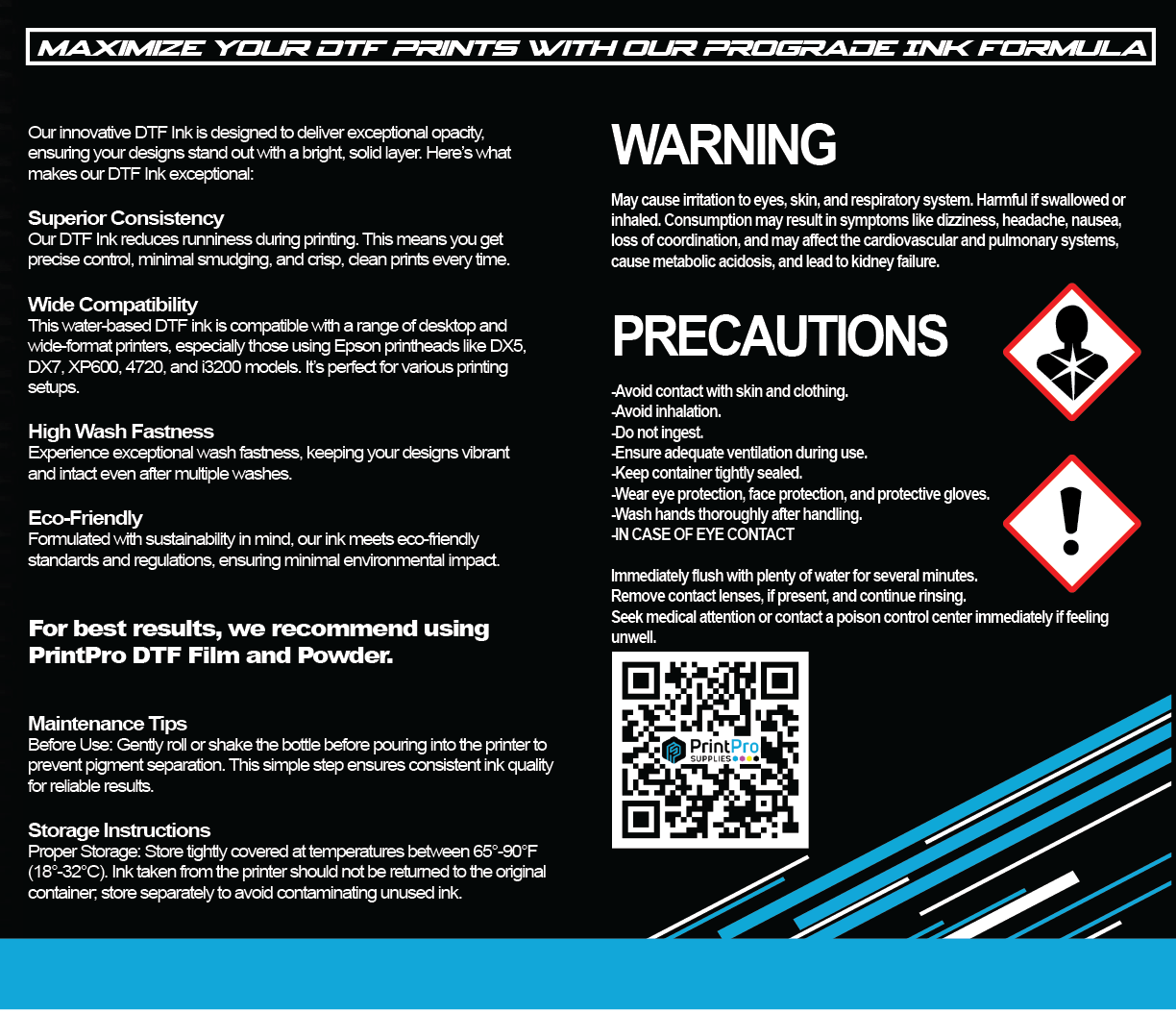 DTF ProGrade DTF Ink - Cyan - 1 Liter